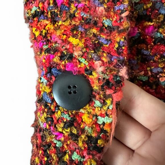 Chicos Vintage Grandpa Cardigan Jacket Eclectic Grandpa Chunky Oversized - Picture 7 of 15